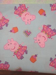 Lot of Children themed Fabric, Pigs, rainbows, balloon unicorns, 13oz pink blue