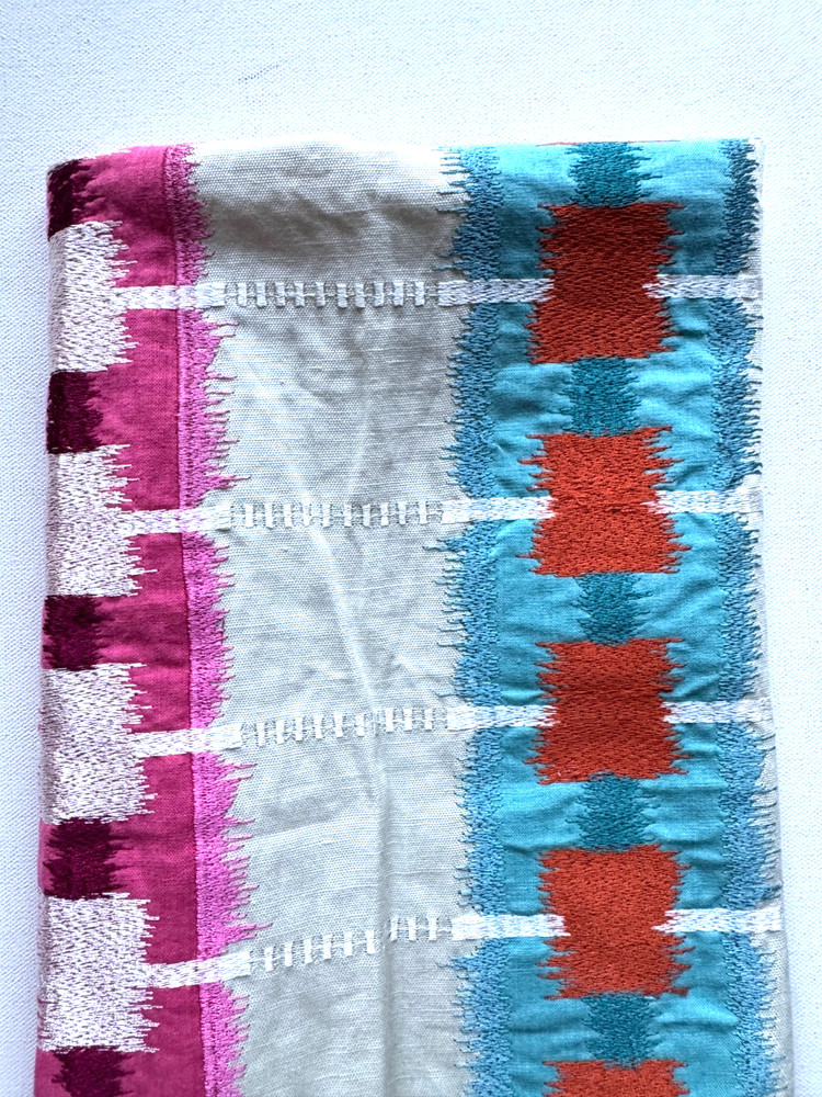 Thibaut Sri Lanka Embroidery India Designer Fabric Remnant 24 x 24″
