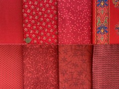 30 RED SHADES Fat / Long Quarter Floral Tonal Blender Quilt Cotton Fabric Bundle