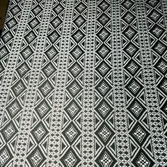 BLACK DIAMOND STRIPE LACE FABRIC 54″ BY THE YARD GOTHIC GEOMETRIC LACE