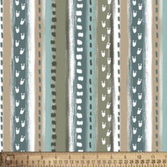 Going Dino Stripe PRE-CUT PIECES Flannel Fabric