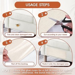 Linen Fabric Repair Tape 4.7×63 Inch, Self Adhesive Couch Patch Repair Fabric…