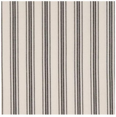 Beige & Black Ticking Striped Duck Cloth Fabric New Priced By the Yard