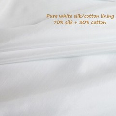 1Yard*140cm Natural silk/cotton fabric pure white silk material for dress lining
