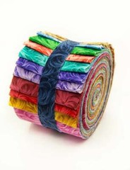 2.5 inch FEATHERS Jelly Roll 100% cotton fabric quilting strips 17 pcs