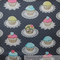 BonEful Fabric FQ Flannel Quilt Pink White Dot Cup*cake Girl Rose Flower Glitter