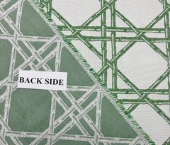 SUNBRELLA 145218 REIGN KELLY GREEN BAMBOO RATTAN JACQUARD FABRIC BY YARD 54″W