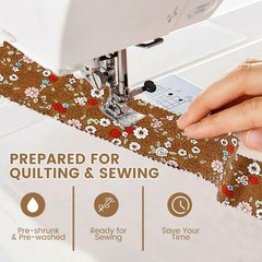 80 PCS Brown Strip Jelly Roll Fabric Strips Floral 2.5×20 Inch For Quilting
