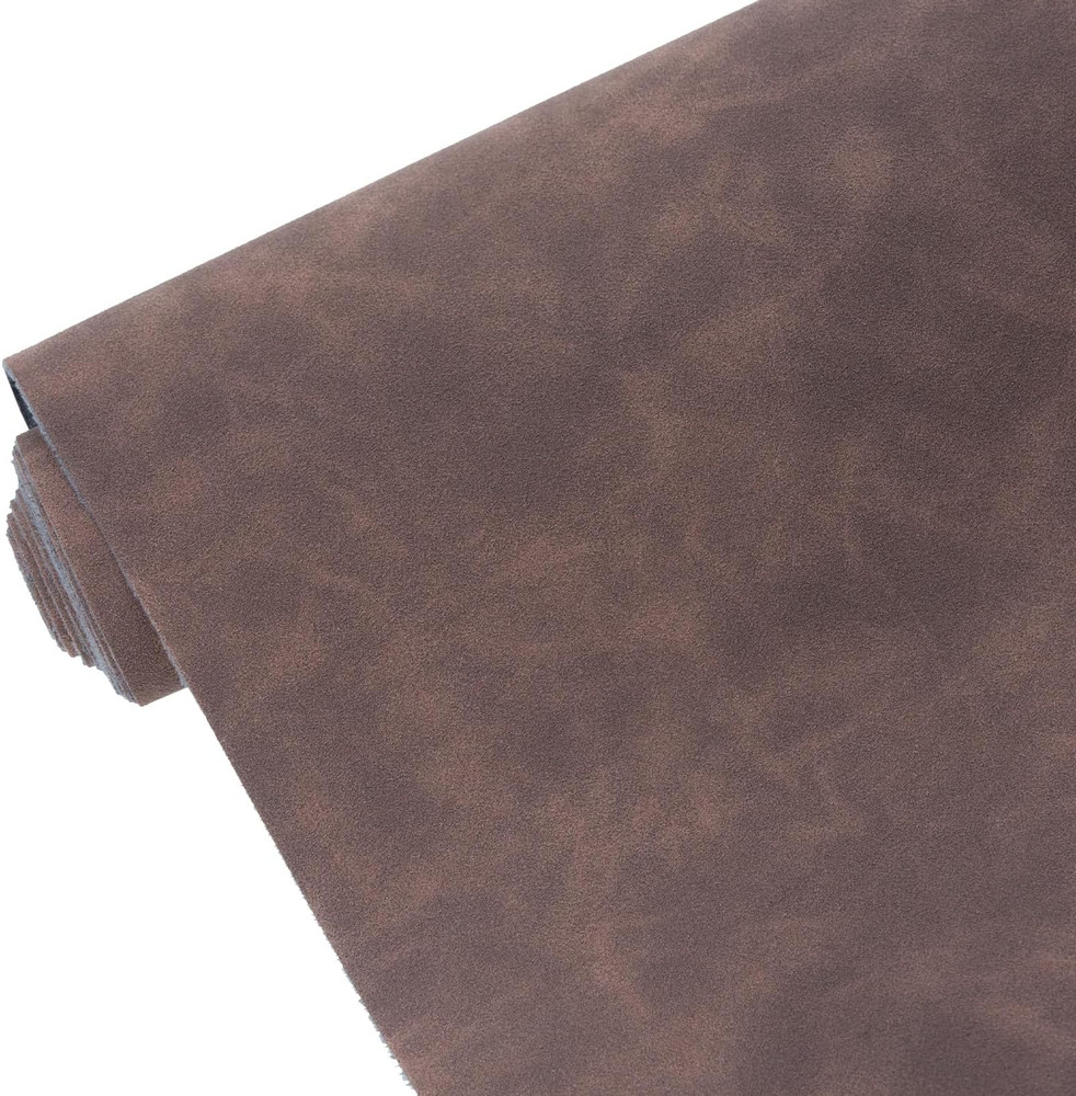 16″ X 54″ Faux Suede PU Leather Fabric for Crafts, Vintage Vegan Leatherette Fab