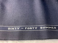 Navy W Halstead “Sixty- Forty” 60% Mohair 40% Wool English Suiting 3m 290g/m
