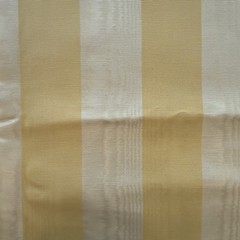 VTG Moire Wood Grain & Striped Yellow Fabric Cotton Synthetic Blend 71×48