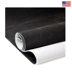 Suede Auto Headliner Fabric 120″ L × 60″ W with Foam Backing – Black Interior…