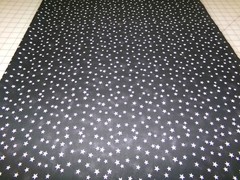 Black & White Star Fabric. Unbranded. Approx. 38×44. Shadowy Black. M26-210