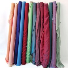 1yard X 1.35meter Wedding Dress Gauze 2 Tone Yarn Dyed Ombre Silk Chiffon Fabric