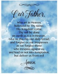 36″ X 44″ Panel The Lords Prayer Spiritual Faith Cotton Fabric Panel D750.32