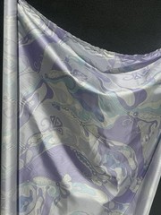 Italian Deadstock 100% Silk Twill 60 GSM Fabric By The Yard Emilio Pucci Logo