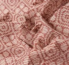 Sushila Vintage Brown Scrap Saree Art Cotton Printed & Embroidered Sari Fabric