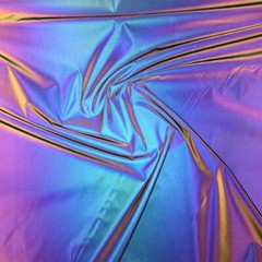 1M Iridescent Magic Reflective Rainbow Fabrics High Visibility Soft Highlight
