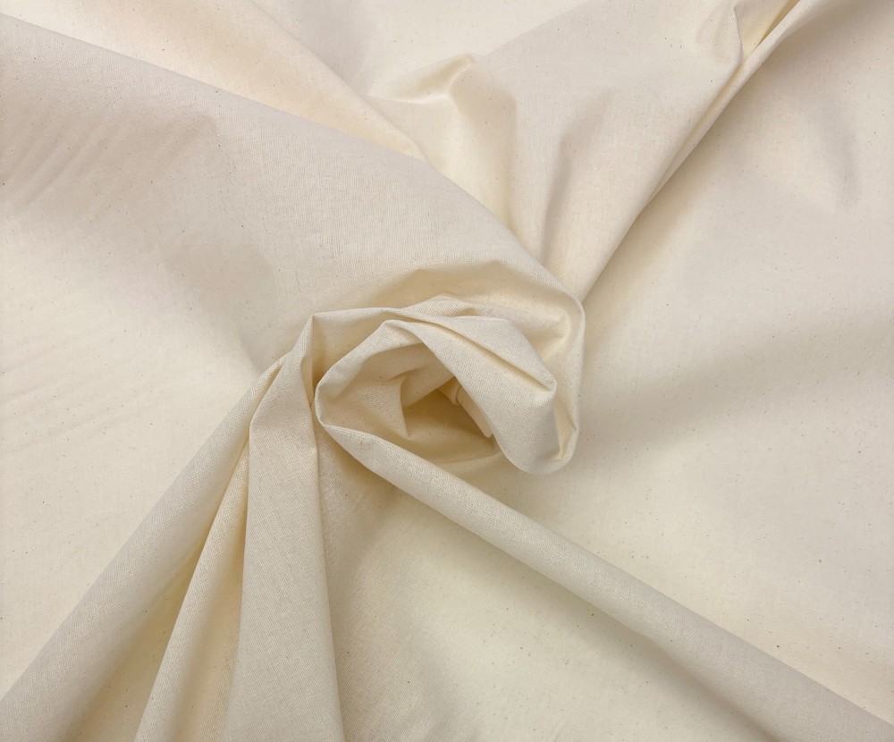 MUSLIN NATURAL 100% COTTON 3oz HEAVY QUALITY UNBLEACHED FABRIC BY YARD 62″W