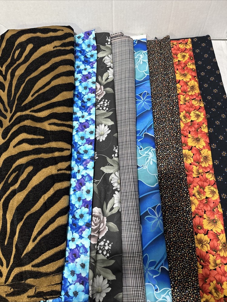 Lot of 8 Sewing Fabric/Material-Cotton- Mix Approx 8Lb