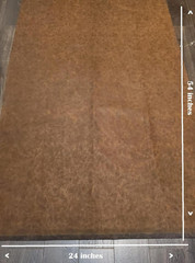 Brown Distressed 24 inch x 54 inch Vegan Faux Leather Fabric Sheet Synthetic Ple