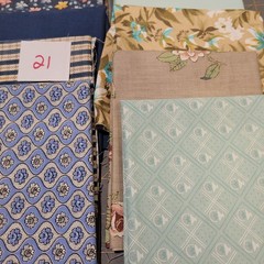 LOT OF 15 FAT QUARTERS COTTON FABRIC ASSTD COLORS & DESIGNS lot 21