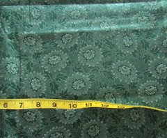 7/8 yd 100% Cotton Fabric Green with White Dotted Flowers All Over