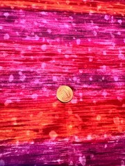 Tye Dye Pink Purple Orange Fabric one 17 x 20 inch piece 100% Cotton Free Ship