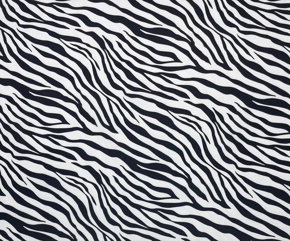 ZEBRA SKIN BLACK WHITE 600D CORDURA TYPE PACK CLOTH DWR FABRIC BY YARD 59″ W