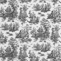 Toile Fabric By The Yard French Colonial Home Decor Upholstery Sewing Crafts