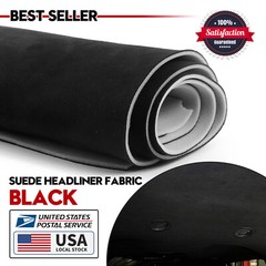 Black Suede Fabric Car Carpet Trunk liner Marine Boat Roof Underfelt Upholstery