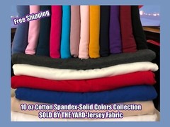 Cotton Spandex-Solid Colors-Sold by the Yard-Jersey Fabric