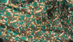 EMERALD GREEN BAROQUE POLYESTER FABRIC, SOFT HABITAT, 108 cm width , AUSTRALIAN