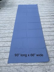 Vtg Blue Cotton Twill Medium To Lightweight Fabric 93” x 66”