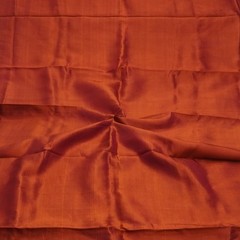 Vintage Brick Red Dual Tone 100% Pure Silk Sari Remnant 4YD Craft Fabric Scrap