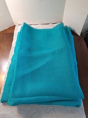 Blue Colored Burlap Jute Approximately 136″ Long By 47″ Wide