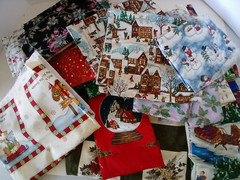 Fabric Lot 9+ lbs Quilt Christmas Crafting Remnants & Yards Vintage & Modern