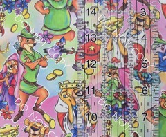Custom 100% Cotton Woven Fabric Disney Robin Hood Coins By the 1/4 yard 9×56