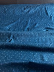 Japanese Cotton Fabric Deep Petrol Blue Textured Cross Pattern 42″W -By The Yard