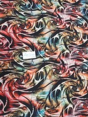90/10 Stretch Chiffon Spandex Digital Print – 4 Way Stretch – “Ghost Rider”