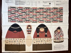 “LITTLE DEER” Native Indian 14” Doll Fabric Panel Cranston Brown Red