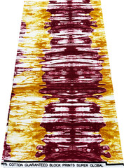 African Wax Print, 100% Cotton, Sell by 6 Yards-Tie Dye-Golden Yellow White