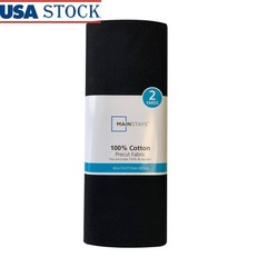 100 Cotton Precut Fabric Solid Black 2 Yards Quilting Craft Sewing Material New