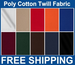 Twill Fabric Poly Cotton – Sold by Yard & Bolt – Buy More – Save More!!