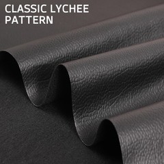Black Faux Leather Fabric By the Yard Synthetic Repholstery Marine Vinyl for DIY
