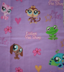 littlest pet shop fun fabric sheet scrap 12 x 11 inch 1pc