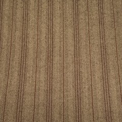 Brown Herringbone Pinstripe Suiting Material Cotton(?) Blend Stretch 5yds X 45in
