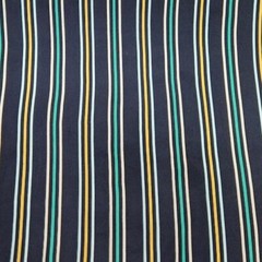 Brushed ITY Stripe Multi Black/Green/Gold 60″ Fashion Fabric by the Yard