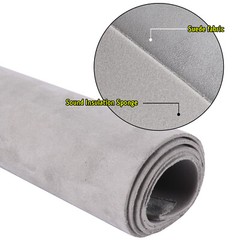 40″x60″ Gray Suede Headliner Fabrics 1/8″ Foam Backed Car Roof Door Upholstery