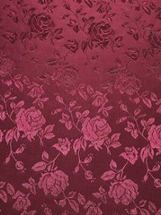 Burgundy Jacquard fabric Satin Floral rose drapery fabric BTY tablecloth 58″wide